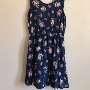 Blue floral dress